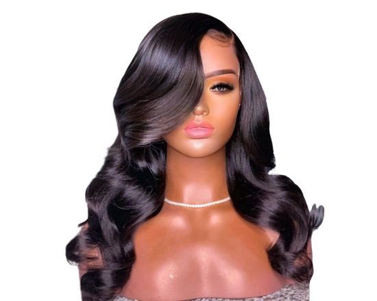 Transparent Lace Front wig Body Wave Human hair