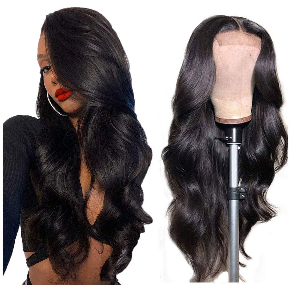 Transparent Lace Front wig Body Wave Human hair