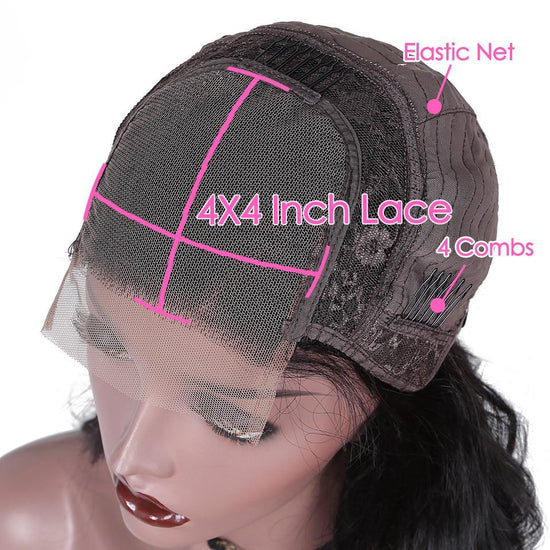 Transparent Lace Front wig Body Wave Human hair