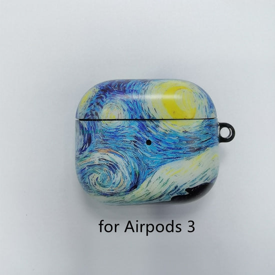 Van Gogh oil painting protective case for Airpods Pro cover bluetooth wireless earphone charging bag for airpod 2 3 airpod cases