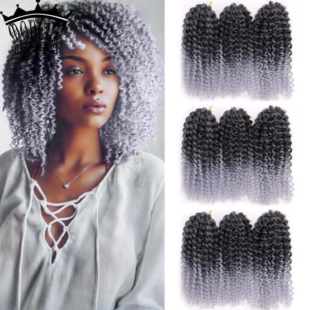 Marly Bob Hair Extensions 8 Inch Ombre Synthetic Marly Jerry Curl Jamaican Bounce Crochet Hair Afro Kinky Curly Crochet Braids