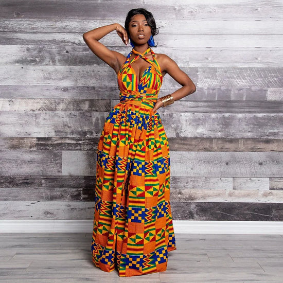 Women Sexy Sleeveless Dress 2021 New Fashion Off Back National Print Lady Party Dress Vintage Casual African Long Dress Vestido