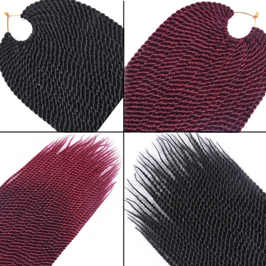 TOMO 14 16 18 20 22Inch 30Roots/Pack Crotchet Braids 16 Colors Synthetic Senegalese Twist Braiding Hair Crochet Hair Extensions