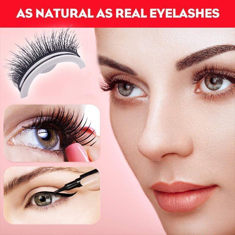 Reusable Self-Adhesive Eyelashes Natural Multiple reversible glue-free self-adhesive pairs of false eyelashes