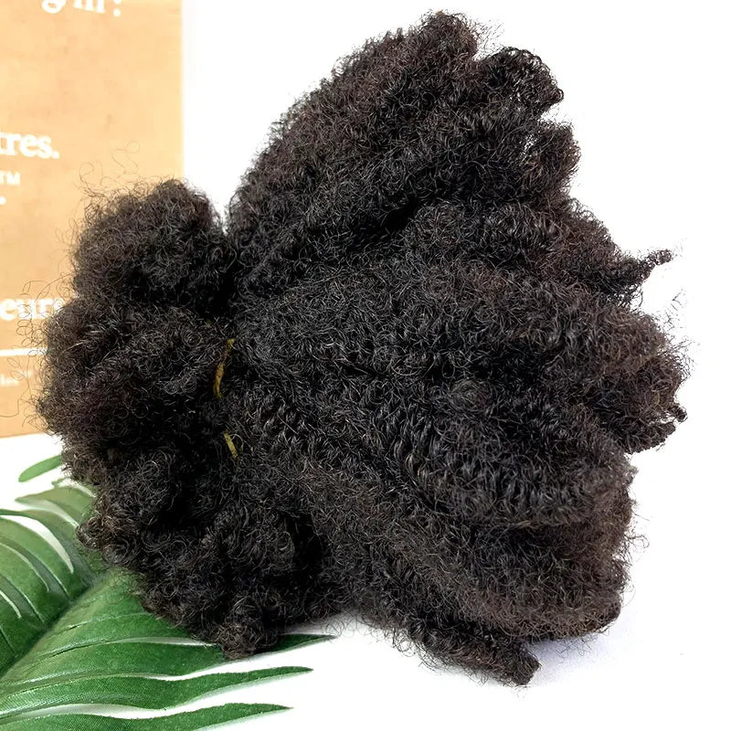 Afro Kinky  Hair Extensions 4C Human Braiding Hair Microlocs