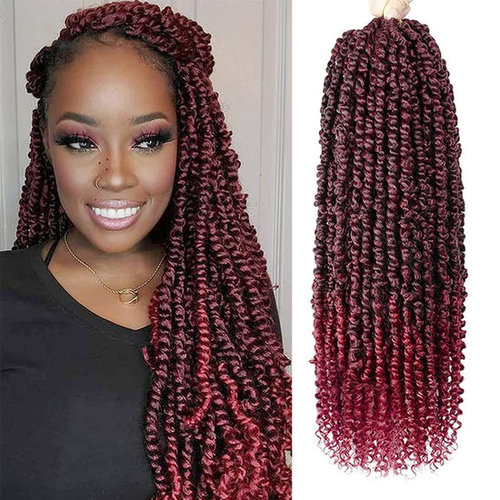 Sambriad Passion Twist Hair 18 Inch Synthetic Crochet Hair Pretwisted Crochet Braids For Black Women Goddess Bohemian Extensions