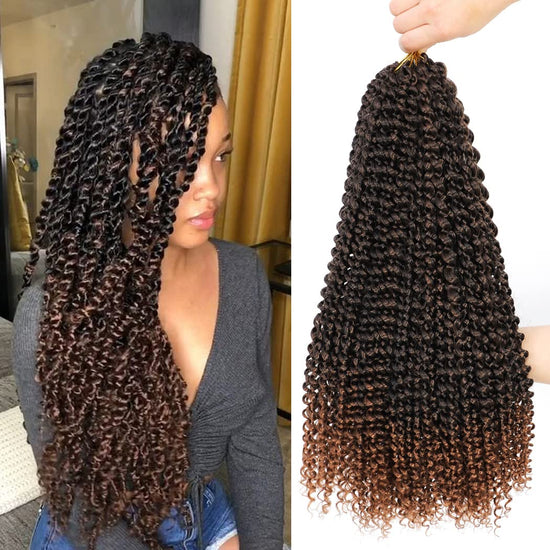Sambriad Passion Twist Hair 18 Inch Synthetic Crochet Hair Pretwisted Crochet Braids For Black Women Goddess Bohemian Extensions