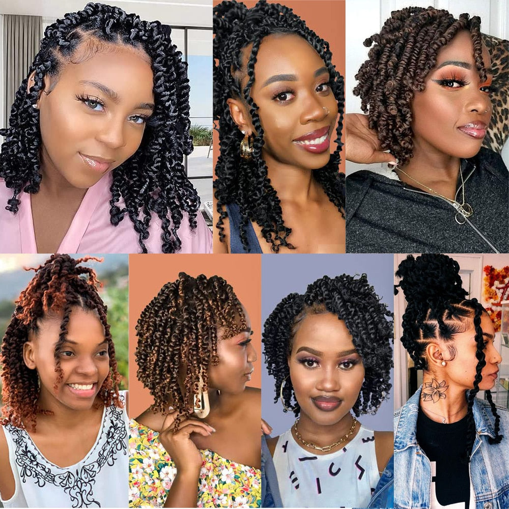 Sambriad Passion Twist Hair 18 Inch Synthetic Crochet Hair Pretwisted Crochet Braids For Black Women Goddess Bohemian Extensions