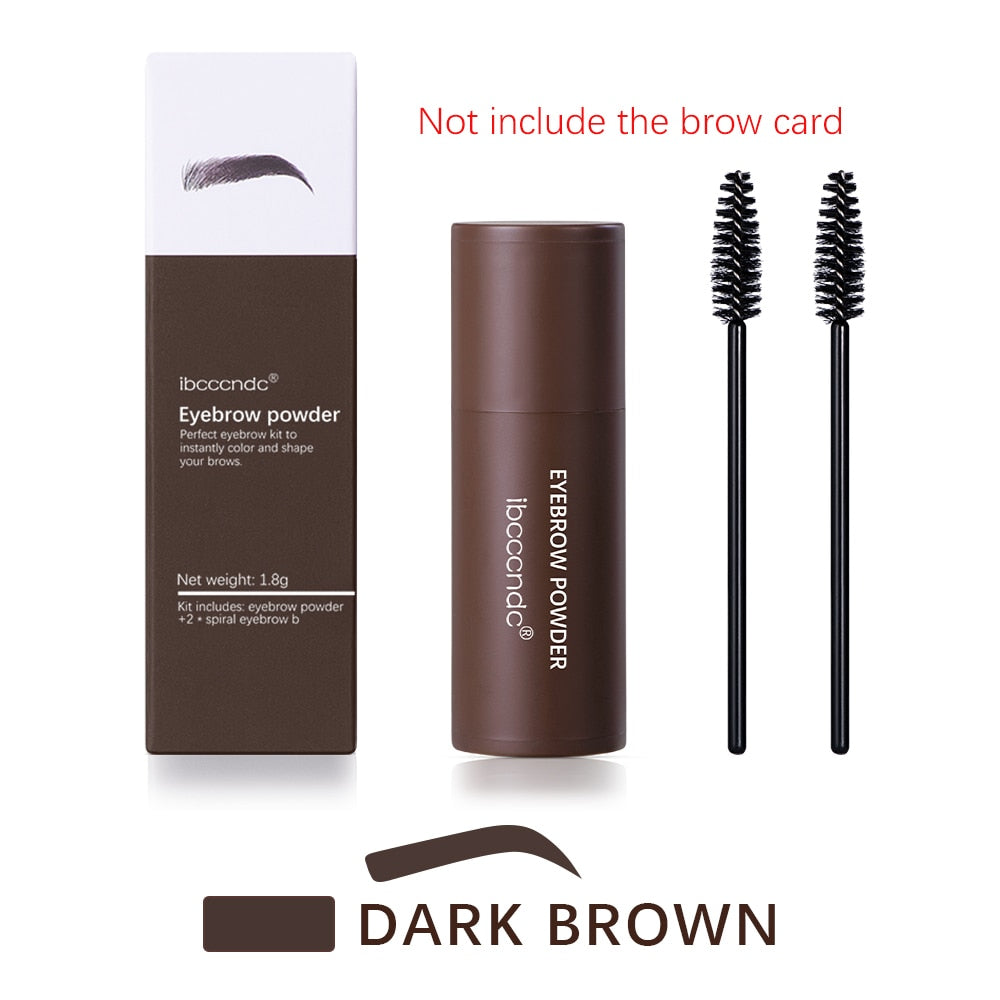 New Eyebrow Stamp Shaping Makeup Waterproof Brow Powder Natural Eye Eyebrow Stick Hair Line Contour Brown Black 6 Color