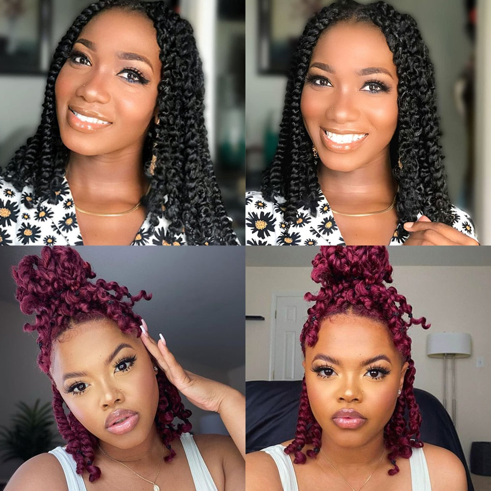 Sambriad Passion Twist Hair 18 Inch Synthetic Crochet Hair Pretwisted Crochet Braids For Black Women Goddess Bohemian Extensions