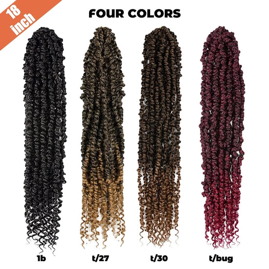 Sambriad Passion Twist Hair 18 Inch Synthetic Crochet Hair Pretwisted Crochet Braids For Black Women Goddess Bohemian Extensions