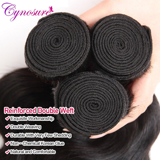 Body Wave Human Hair Bundles With Closure Brazilian Human Hair Weave 3 Bundles