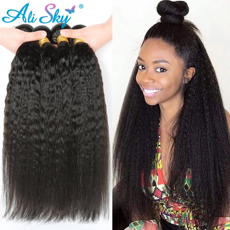 Peruvian 10A Kinky Straight Human Hair Bundles – 100% Unprocessed Peruvian Virgin Hair Extensions