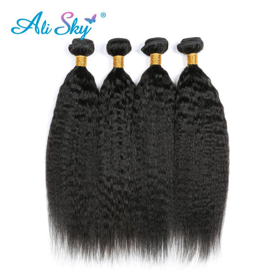 Peruvian 10A Kinky Straight Human Hair Bundles – 100% Unprocessed Peruvian Virgin Hair Extensions