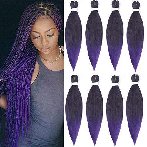 Pre-stretched braiding hair is convenient because it reduces the time and effort required for braiding. The fact that it's itch-free and made from 100% Kanekalon fiber indicates its quality 4 bundles are enough for a headset