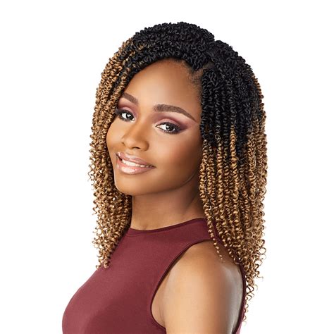 EDALINA 7 packs Passion twist Hair 7 packs 12in and 18in 80g/pack Kanekalon Water Wave Hair for Goddess Locks Bohemia Box Braids Crochet Braids Extensions 22 Strand/Pack